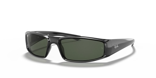 Ray-Ban RB4335 S (58 - 17) / Green lenses and Black frame Sunglasses