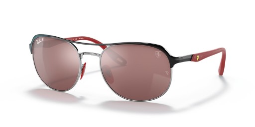 Ray-Ban RB3685M Scuderia Ferrari Collection XL (58 - 19) / Violet lenses and Black frame Sunglasses