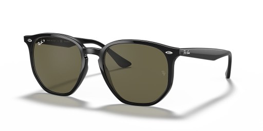 Ray-Ban RB4306 L (54 - 19) / Green lenses and Black frame Sunglasses