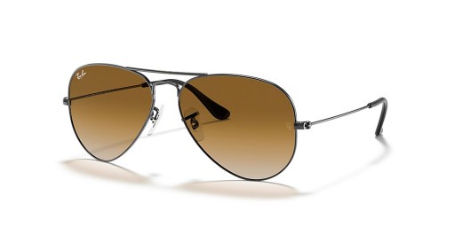 Ray-Ban RB3025 Aviator Gradient M (55 - 14) / Brown lenses and Silver frame Sunglasses