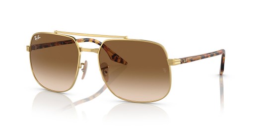 Ray-Ban RB3699 M (56 - 18) / Brown lenses and Gold frame Sunglasses