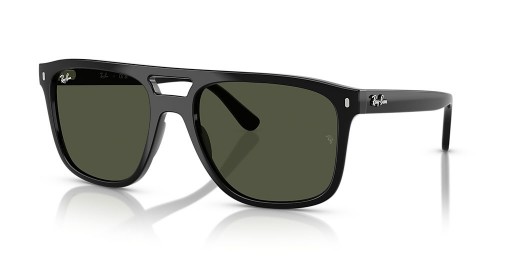 Ray-Ban RB2213 L (55 - 20) / Green lenses and Black frame Sunglasses