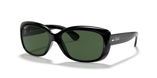 Ray-Ban RB4101 Jackie Ohh M (58 - 17) / Green lenses and Black frame Sunglasses