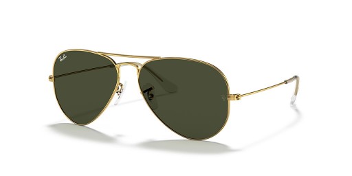 Ray-Ban RB3025 Aviator Classic XL (58 - 14) / Green lenses and Gold frame Sunglasses