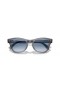 Ray-Ban RB0707SF XL (53 - 21) / Blue lenses and Grey frame Sunglasses