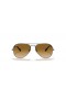Ray-Ban RB3025 Aviator Gradient M (55 - 14) / Brown lenses and Silver frame Sunglasses