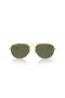 Ray-Ban RB3735 Bain Bridge XL (57 - 17) / Green lenses and Gold frame Sunglasses