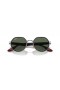 Ray-Ban RB3703M Scuderia Ferrari Collection M (51 - 21) / Green lenses and Silver frame Sunglasses
