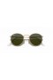 Ray-Ban RB3447 Round Metal S (50 - 21) / Green lenses and Gold frame Sunglasses