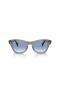 Ray-Ban RB0707SF XL (53 - 21) / Blue lenses and Grey frame Sunglasses