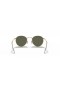 Ray-Ban RB3447 Round Metal S (50 - 21) / Green lenses and Gold frame Sunglasses