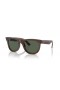 Ray-Ban RBR0502S Wayfarer Reverse S (50 - 22) / Green lenses and Brown frame Sunglasses