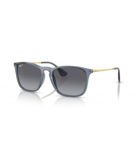 Ray-Ban RB4187 Chris M (54 - 18) / Grey lenses and Blue frame Sunglasses