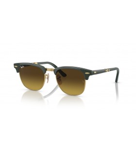 Ray-Ban RB2176 Clubmaster Folding L (51 - 21) / Brown lenses and Green frame Sunglasses