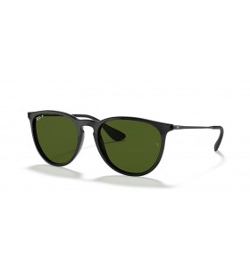 Ray-Ban RB4171F Erika Classic M (54 - 18) / Green lenses and Black frame Sunglasses