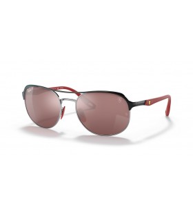 Ray-Ban RB3685M Scuderia Ferrari Collection XL (58 - 19) / Violet lenses and Black frame Sunglasses
