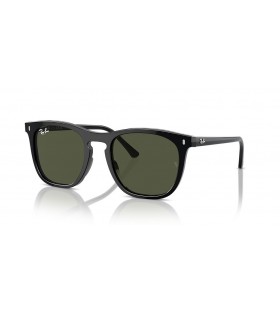 Ray-Ban RB2210 L (53 - 21) / Green lenses and Black frame Sunglasses