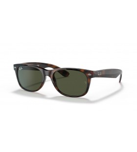 Ray-Ban RB2132 New Wayfarer Classic S (52 - 18) / Green lenses and Tortoise frame Sunglasses