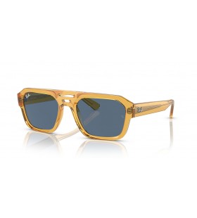 Ray-Ban RB4397 Corrigan Bio-Based M (54 - 20) / Blue lenses and Yellow frame Sunglasses
