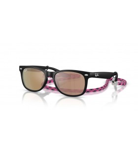 Ray-Ban RB9052S New Wayfarer Kids Summer Capsule S (47 - 15) / Orange lenses and Black frame Sunglasses