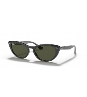 Ray-Ban RB4314N Nina M (54 - 18) / Green lenses and Black frame Sunglasses