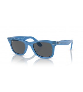 Ray-Ban RB2140F Original Wayfarer Change L (52 - 22) / Grey lenses and Blue frame Sunglasses