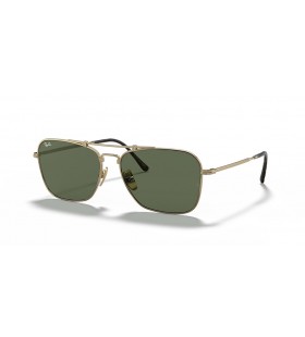 Ray-Ban RB8136 Caravan Titanium XL (58 - 15) / Green lenses and Gold frame Sunglasses