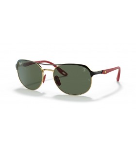 Ray-Ban RB3685M Scuderia Ferrari Collection XL (58 - 19) / Green lenses and Black frame Sunglasses