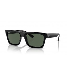 Ray-Ban RB4396 Warren Bio-Based M (54 - 20) / Green lenses and Black frame Sunglasses