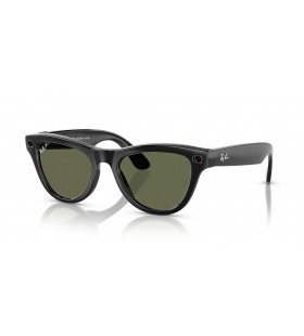 Ray-Ban RW4010 Meta Skyler M (52 - 20) / Green lenses and Black frame Sunglasses
