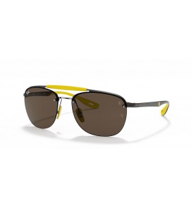 Ray-Ban RB3662M Scuderia Ferrari Collection XL (59 - 17) / Brown lenses and Silver frame Sunglasses