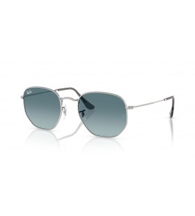 Ray-Ban RB3548N Hexagonal Flat Lenses M (51 - 21) / Grey lenses and Silver frame Sunglasses