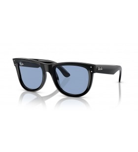 Ray-Ban RBR0502SF Wayfarer Reverse M (53 - 20) / Blue lenses and Black frame Sunglasses