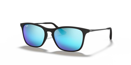 Ray-Ban RB9061SF Chris L Crianças (52 - 14) / lentes Azuis e Preto armação Óculos de sol