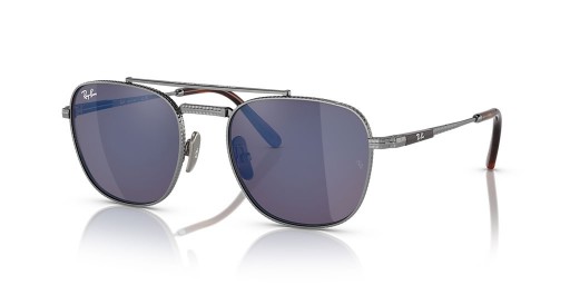 Ray-Ban RB8258 Frank II Titanium M (51 - 20) / lentes Cinza e Prata armação Óculos de sol