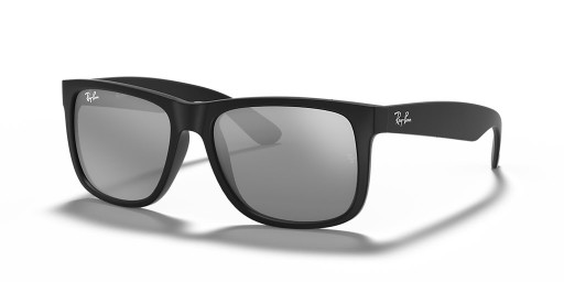 Ray-Ban RB4165F Justin Mistura de Cor L (58 - 17) / Prata e lentes Preta armação Óculos de sol