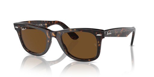 Ray-Ban RB2140 Wayfarer Originais Clássico L (50 - 22) / Marrom e lentes de Tartaruga armação Óculos de sol