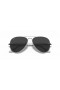 Ray-Ban RB3689 Aviador, Metal II XXL (62 - 14) / Preto lentes e moldura de Prata Óculos de sol