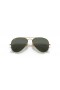 Ray-Ban RB3025K Aviador Ouro Sólido XL (58 - 14) / Verde lentes e moldura de Ouro Óculos de sol