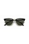 Ray-Ban RB3016 Clubmaster Clássico M (49 - 21) / Verde lentes e Preto armação Óculos de sol