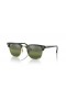 Ray-Ban RB3016 Clubmaster Chromance XL (55 - 21) / Prata e lentes Verdes armação Óculos de sol
