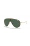 Ray-Ban RB3597 Asas XL (0 - 133) / Verde lentes e moldura de Ouro Óculos de sol