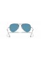 Ray-Ban RB3689 Aviador, Metal II XXL (62 - 14) / lentes Azuis e Prata armação Óculos de sol