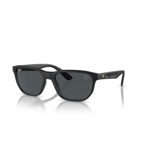 Ray-Ban RB4404M Scuderia Ferrari Coleção L (57 - 18) / lentes Cinza e Preto armação Óculos de sol