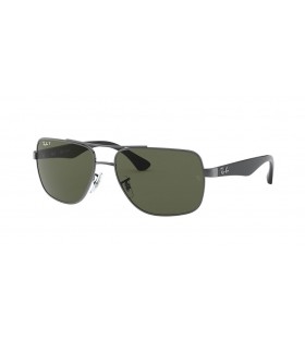 Ray-Ban RB3483 L (60 - 16) / Verde lentes e moldura de Prata Óculos de sol