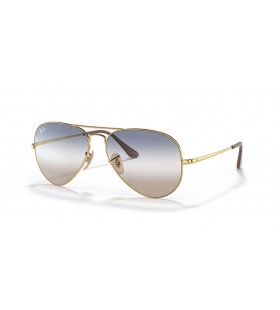 Ray-Ban RB3689 Bi-Gradiente de L (58 - 14) / lentes Azuis e Ouro armação Óculos de sol
