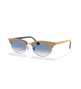 Ray-Ban RB3946 Clubmaster Oval S (52 - 19) / lentes Azuis e Bege armação Óculos de sol