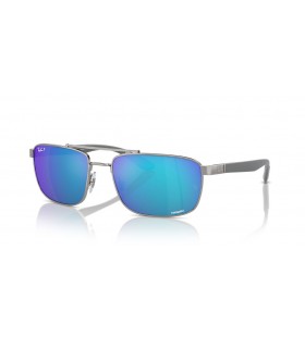 Ray-Ban RB3737CH RB3737 Chromance XXL (60 - 18) / Verde lentes e moldura de Prata Óculos de sol