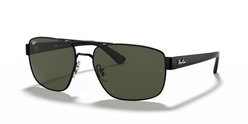A Ray-Ban RB3663 XL (60 - 17) / Zöld lencse, Fekete keret Napszemüveg