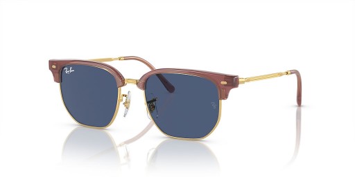 Ray-Ban RB9116S Nua Clubmaster Páistí XL (47 - 17) / lionsaí Gorm agus Bándearg fráma Sunglasses